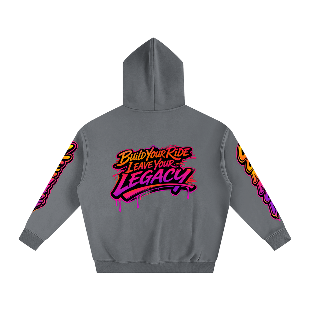 Oversize Fleeced Hoodie sunset